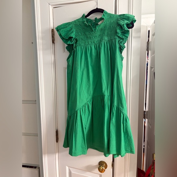 Green Ruffled Dress - Picture 2 of 3